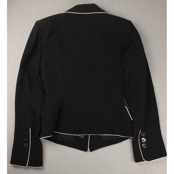 Vtg Sophie Sitbon Paris Womens Set Blazer and Vest Black White Trim Sz 36/38 - Picture 4 of 16